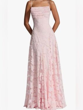 Lace Floral Junior Dress Square Neck Spaghetti Strap